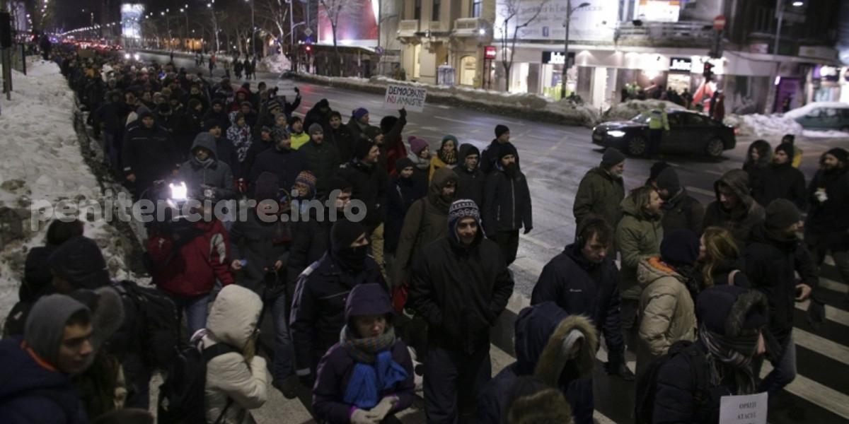 VIDEO | Proteste in Bucuresti impotriva gratierii colective