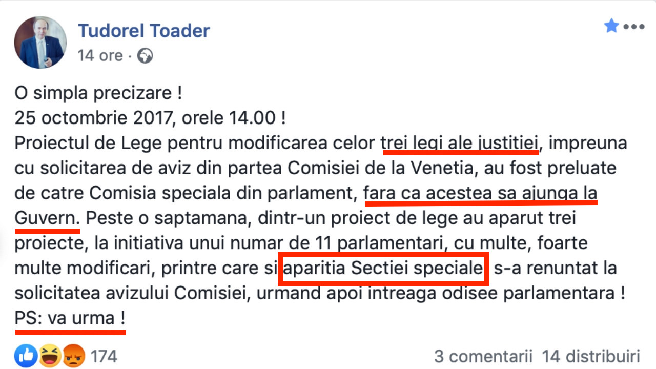 Tudorel Toader, praduitor pe Facebook!