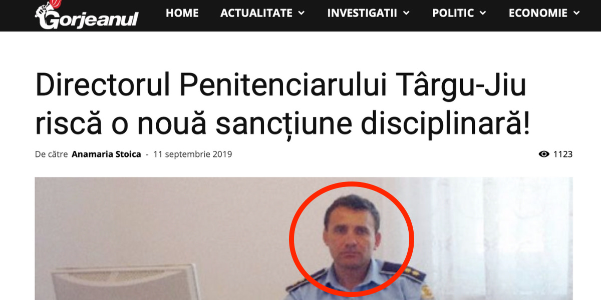 Imaginea Politiei penitenciare afectata de incompetenta directorului Ion Popescu (Penitenciarul Tg. Jiu)