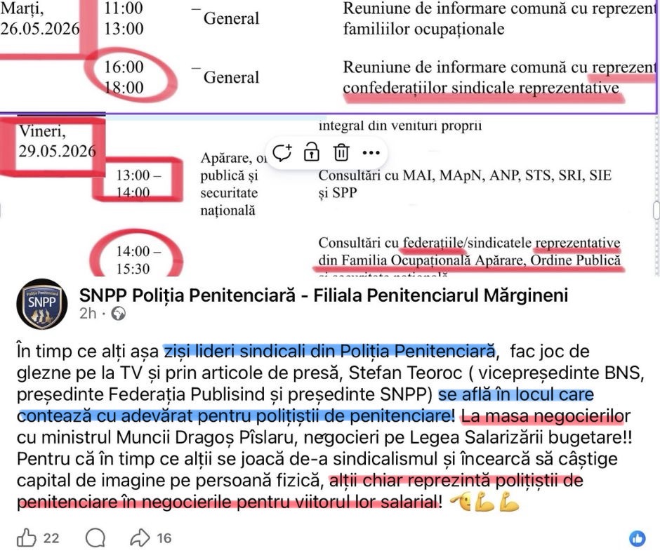 Dezgustător: SNPP confundă iar o fotografie cu negocierea salarizării și își minte membrii de sindicat atacând FSANP